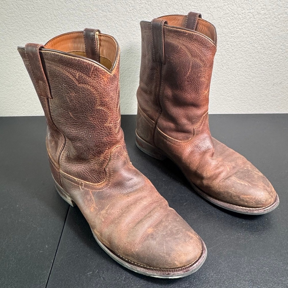 Laredo Vaughn 62113 Mens‎ Brown Leather Roper Western Cowboy Boots Size 12 D